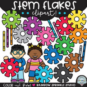 STEM Flakes Clipart Mega Set!