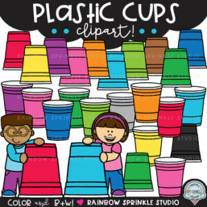 Plastic Cups Clipart Mega Set!