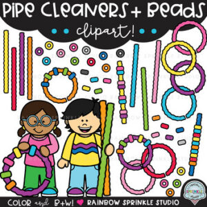 Pipe Cleaners and Beads Clipart Mega Set!
