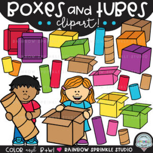 Boxes and Tubes Clipart Mega Set!