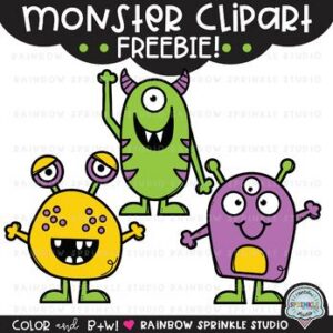 Monster Clipart FREEBIE