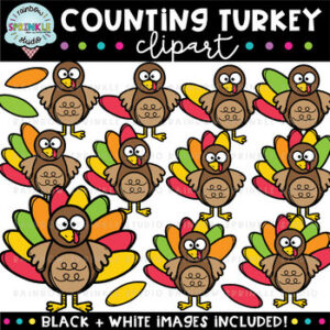 Counting Turkey Clipart