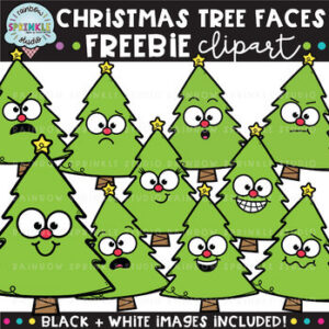 Christmas Tree Faces FREEBIE
