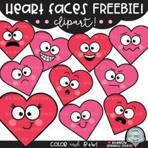 Heart Faces FREEBIE