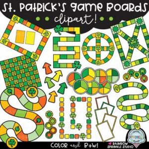 St. Patrick's Day Game Board Clipart