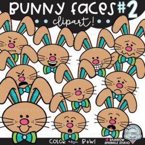 Bunny Faces #2 Clipart