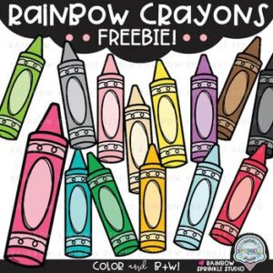 Rainbow Crayons FREEBIE!