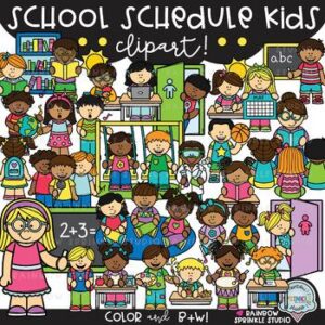 School Schedule Kids Clipart