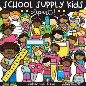 School Supply Kids Clipart
