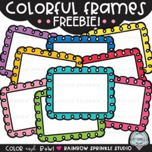 Colorful Frames FREEBIE!