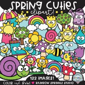Spring Cuties Clipart MEGA Set