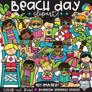 Beach Day Clipart MEGA Set