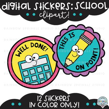Digital Stickers Clipart School Theme - Image 2