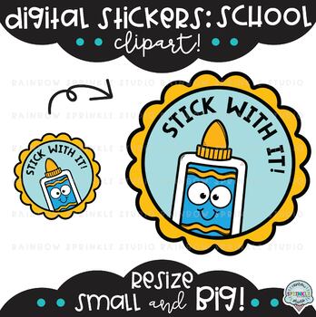 Digital Stickers Clipart School Theme - Image 3