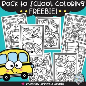 Back to School Coloring Pages FREEBIE!