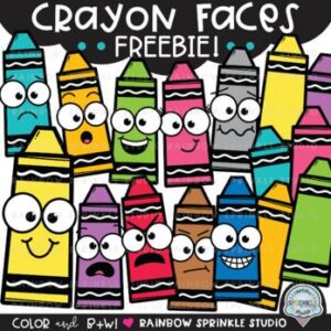 Crayon Faces Clipart FREEBIE!
