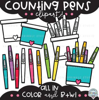 Counting Pens Clipart - Image 2