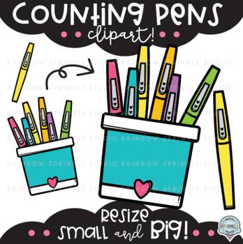 Counting Pens Clipart - Image 3