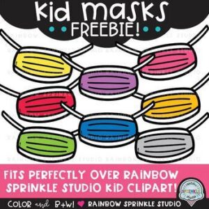 Kid Masks Clipart FREEBIE!