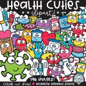 Health Cuties Clipart MEGA Set