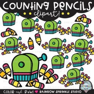 Counting Pencils Clipart