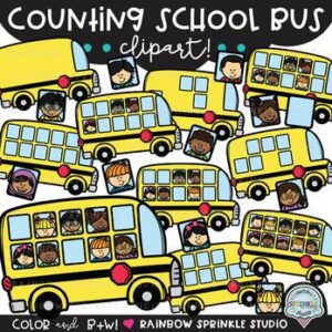 Counting School Bus Clipart