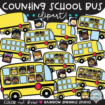 Counting School Bus Clipart