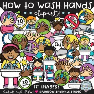How to Wash Hands Clipart MEGA Set