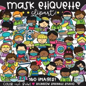 Mask Etiquette Clipart MEGA Set