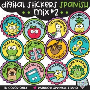 Digital Sticker Spanish Mix 2