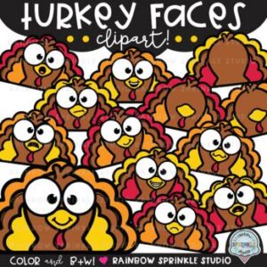 Turkey Faces Clipart