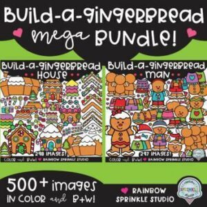 Build a Gingerbread Clipart MEGA Bundle!