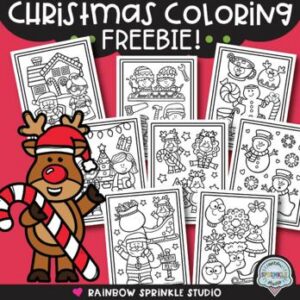 Christmas Coloring Pages FREEBIE!