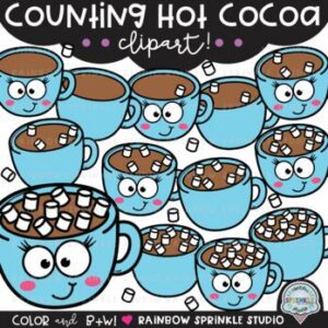 Counting Hot Cocoa Clipart