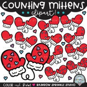 Counting Mittens Clipart