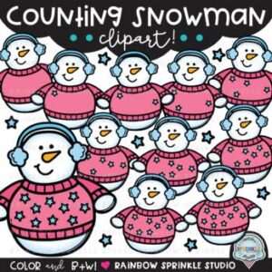 Counting Snowman Clipart