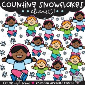 Counting Snowflakes Clipart