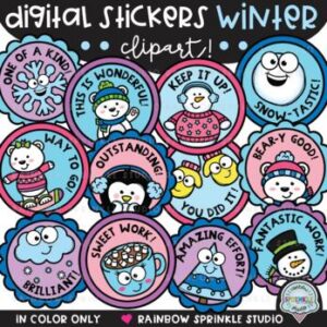 Digital Stickers Winter Clipart