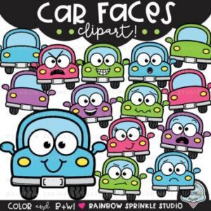 Car Faces Clipart!
