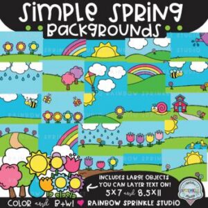 Simple Spring Backgrounds MEGA Set