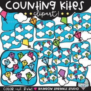 Counting Kites Clipart