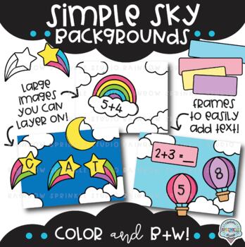 Simple Sky Backgrounds Clipart MEGA Set - Image 2