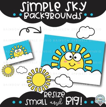 Simple Sky Backgrounds Clipart MEGA Set - Image 3