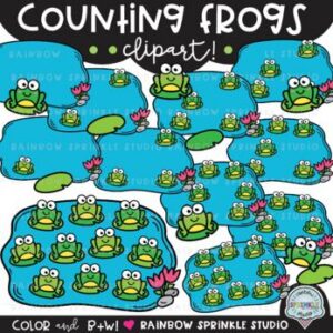 Counting Frogs Clipart