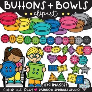 Buttons and Bowls Clipart