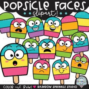 Popsicle Faces Clipart
