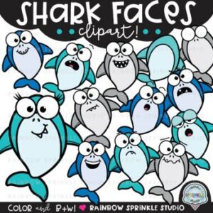 Shark Faces Clipart