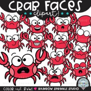 Crab Faces Clipart