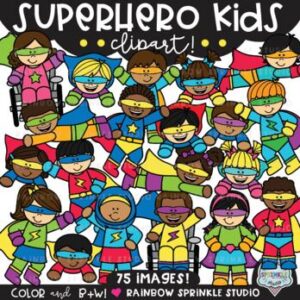 Superhero Kids Clipart MEGA Set!