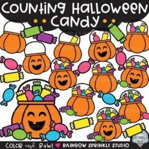 Counting Halloween Candy Clipart
